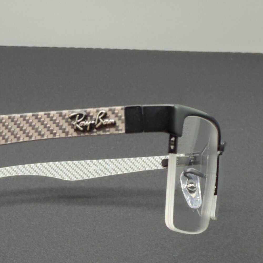 Ray Ban Rx Tech Series Eyeglasses RB8413 2504 Polished Carbon Fiber 54-17-145 - Picture 11 of 13